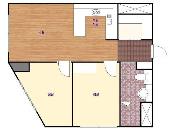A오피스텔 전용면적 40㎡ 평면도. KB부동산 캡처