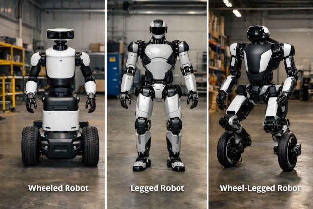 ▲ 바퀴 달린 로봇과 이족보행 로봇, 2가지를 모두 갖춘 로봇. ChatGPT와 함께 구성한 그림.