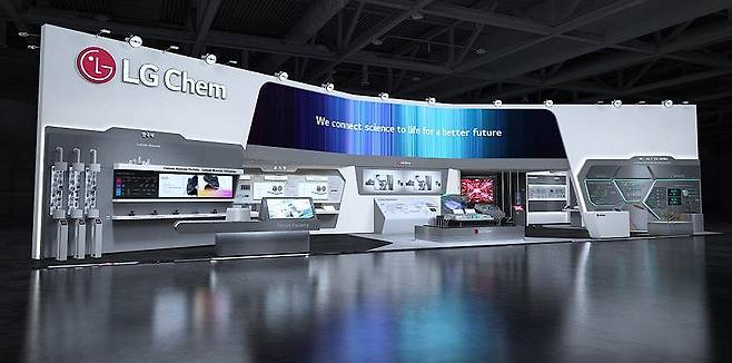 LG화학, '인터배터리 2025'서 '전구체 프리 양극재' 선봬 (서울=연합뉴스) LG화학이 서울 강남구 코엑스에서 열리는 '인터배터리 2025'에서 전구체 프리 양극재를 선보인다고 5일 밝혔다. 사진은 LG화학 인터배터리 2025 부스 조감도. 2025.3.5 [LG화학 제공. 재판매 및 DB 금지] photo@yna.co.kr