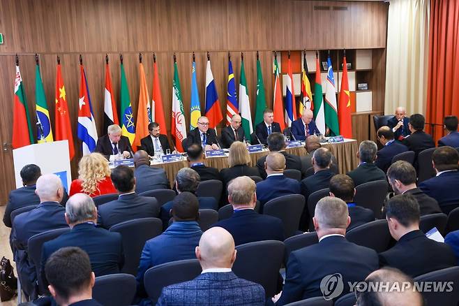 2025년 12월 모스크바에서 열린 '브릭스+' 대테러 콘퍼런스 [타스 연합뉴스 자료사진. 재판매 및 DB 금지]