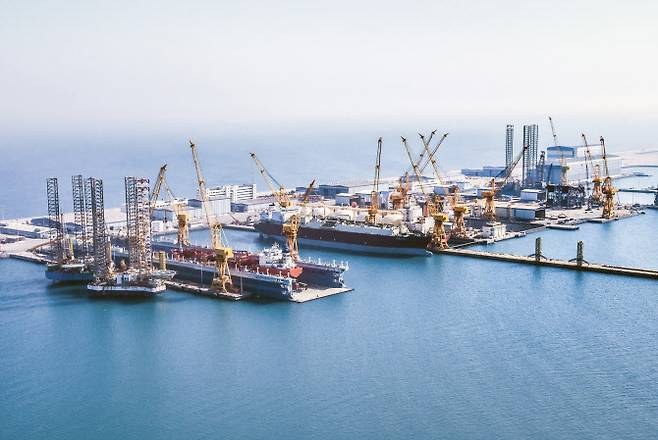 카타르 조선소(QSTS) 전경(사진=삼성중공업)