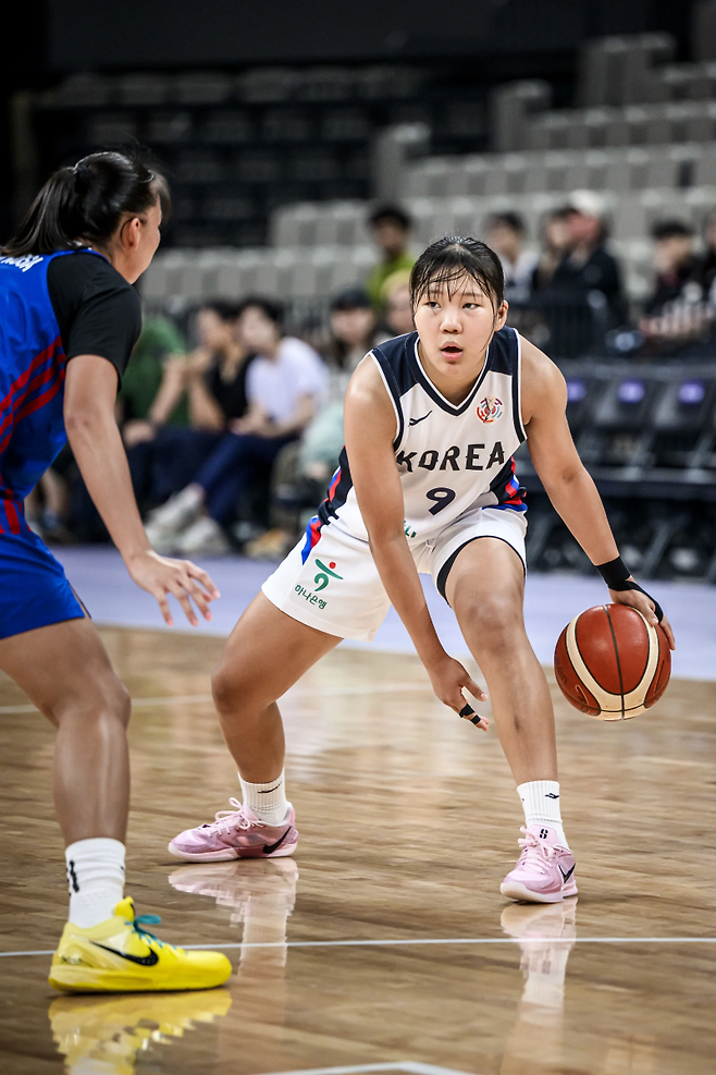 2025 FIBA 아시아컵에 나선 여자농구 대표팀 박지현. 사진=FIBA