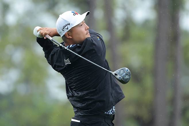 이경훈이 지난해 3월 28일 열린 PGA 투어 휴스턴 오픈 1라운드 도중 12번 홀에서 티샷을 하고 있다. 게티이미지코리아