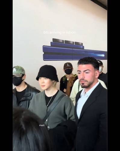 방탄소년단 리스본 공항도착 팬 촬영영상 출처 X