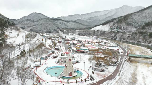 봉화 분천 산타마을 전경. 봉화군 제공
