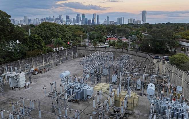 ▲미국의 한 송전망 인프라(사진=AFP/연합)