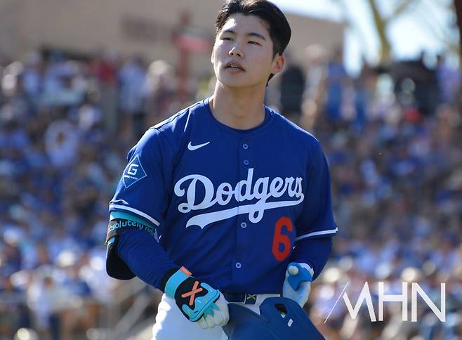 (지난해 스프링캠프에서 타격부진을 겪었던 김혜성은 마이너리그에서 시즌을 시작했다)