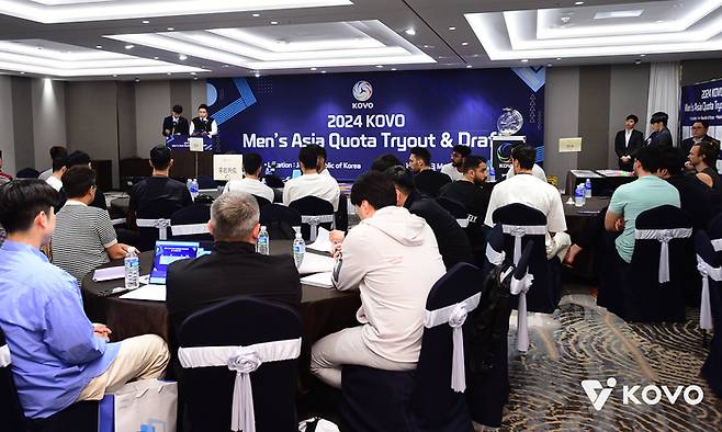 2024년 V리그 남자부 아시아쿼터 트라이아웃 현장. 제공 | 한국배구연맹