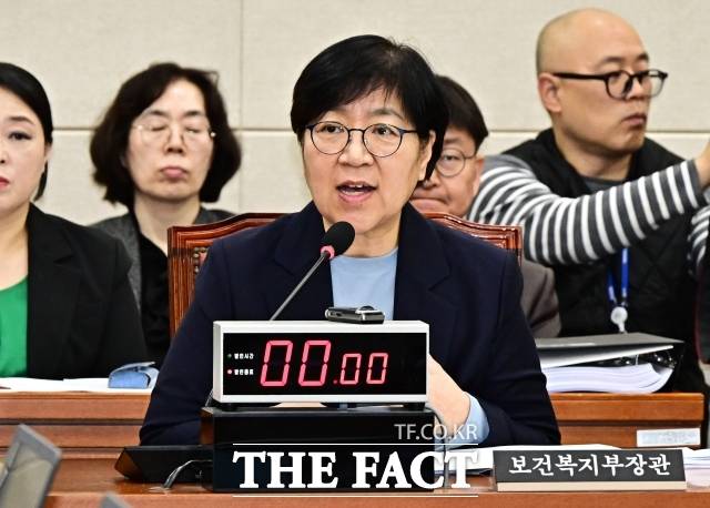 서울대 건강문화사업단 설문조사 결과, 응답자 80.1%가 첨가당 과다 사용 기업에 '설탕과다사용세'를 부과하는 방식에 찬성했다. 이 조사는 서울대 건강문화사업단이 한국리서치에 의뢰해 지난 1월 12일부터 19일까지 국민 1030명 대상으로 실시했다. 사진은 정은경 보건복지부 장관이 2025년 11월 12일 오전 서울 여의도 국회에서 열린 보건복지위원회 전체회의에 출석해 질의에 답변을 하는 모습. /국회=배정한 기자