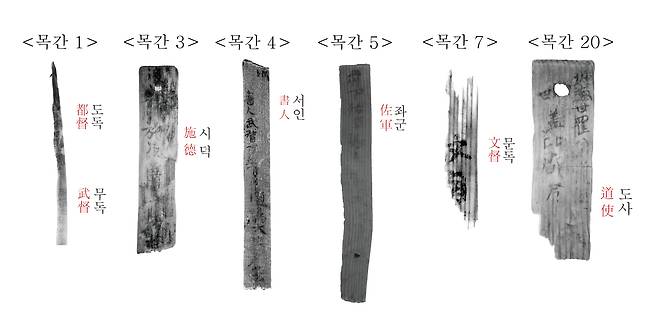 관등과 관직이 표기된 목간. /국립부여문화유산연구소