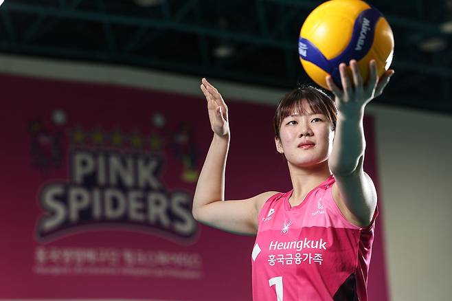 흥국생명 아웃사이드 히터 김다은. 용인=김경록 기자