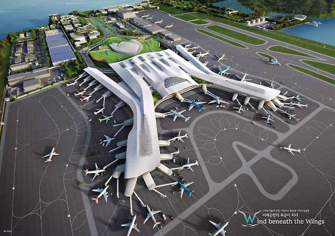 [부산=뉴시스] 가덕도 신공항 여객터미널 조감도. (사진=가덕도신공항건설공단 제공) 2025.03.27. photo@newsis.com *재판매 및 DB 금지