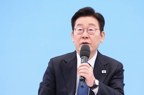 미래 과학자와의 대화, 발언하는 이재명 대통령 [연합뉴스 제공]