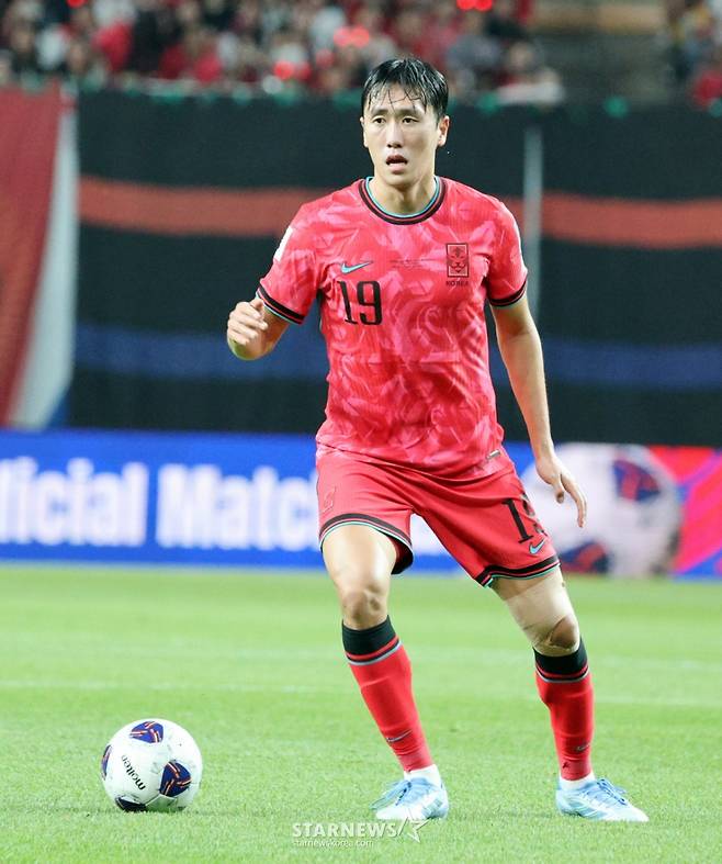 축구 국가대표팀 미드필더 원두재. /사진=강영조 선임기자