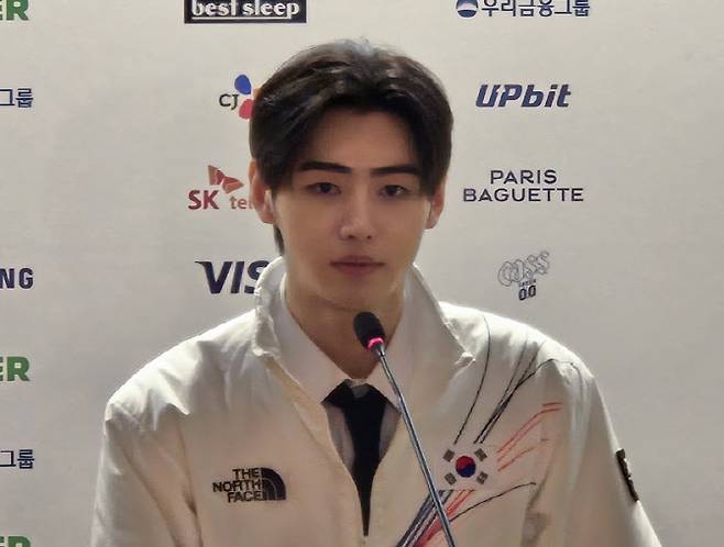 기자회견 참석한 엔하이픈 성훈.(사진=연합뉴스)