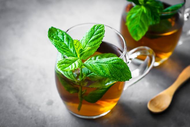페퍼민트 티는 청량감을 줄 뿐 아니라, 뱃살을 빼는 데도 효과적이다. 사진= 게티이미지뱅크