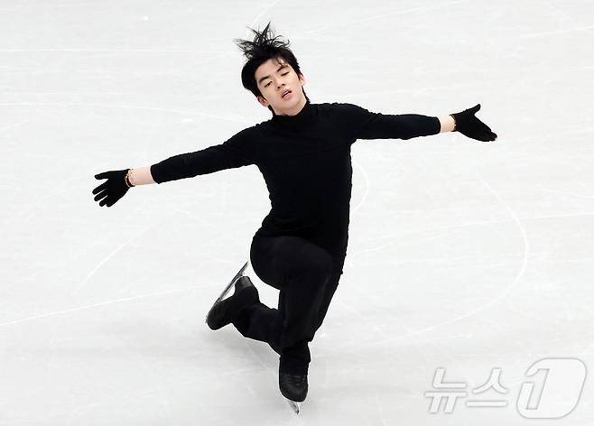 피겨 차준환이 2026 밀라노·코르티나담페초 동계올림픽 개막을 하루 앞둔 5일(현지시간) 이탈리아 밀라노 아이스 스케이팅 아레나에서 훈련하고 있다. 2026.2.5/뉴스1 ⓒ News1 김진환 기자