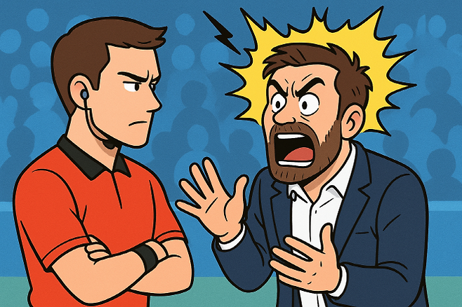 지난해 축구계에선 심판 판정을 향한 불신이 극에 달했다. 사진=ChatGPT 생성