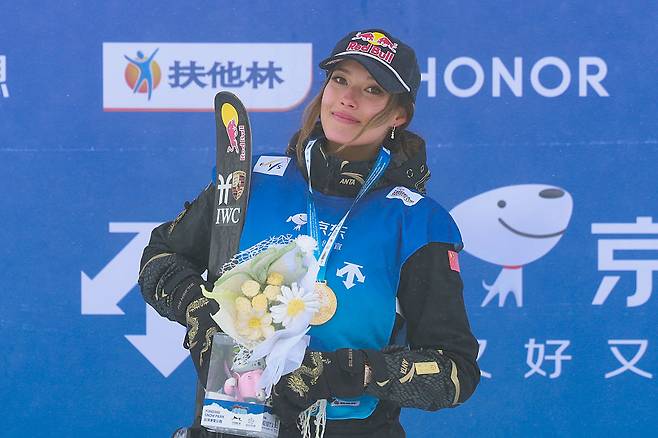 프리스티일 스키의 슈퍼스타 구아이링의 모습. [게티이미지]