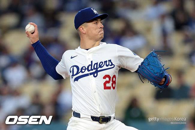 [사진] 다저스 투수 바비 밀러. ⓒGettyimages(무단전재 및 재배포 금지)