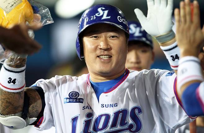 ▲ 삼성 라이온즈 시절 최형우 ⓒ삼성 라이온즈