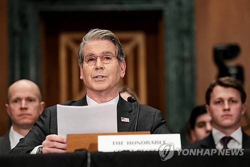 스콧 베선트 미국 재무장관 [워싱턴 로이터=연합뉴스. 재판매 및 DB 금지]