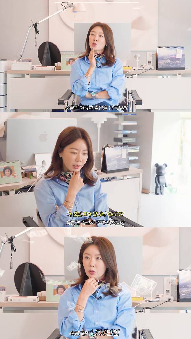 안선영이 밝힌 60분 홈쇼핑 출연료. 유튜브 채널 '이게 바로 안선영' 영상 캡처