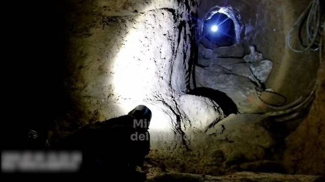 우루과이 내무부가 공개한 지하터널 내부. 출처=우루과이 내무부