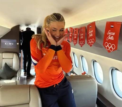 유타 레이르담이 공개한 전용기 내부./ 인스타그램