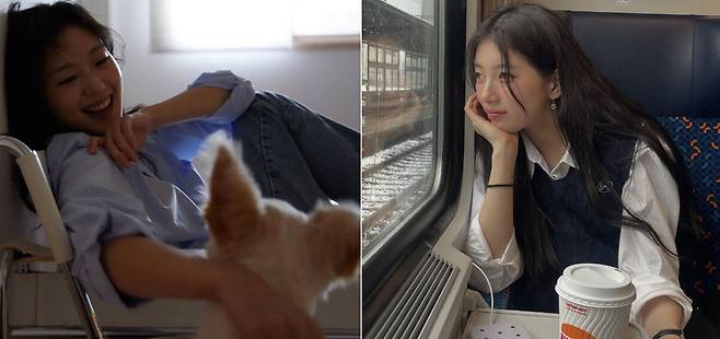 화려한 로고와 과한 장식이 주류였던 과거와 달리, 차분한 컬러와 여유로운 내면의 분위기를 옷차림으로 드러내는 문화적 감성이 주목받고 있다. 배우 김고은(왼쪽), 수지 인스타그램 갈무리