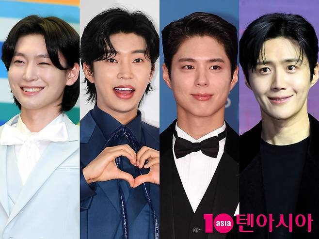 가수 김용빈, 임영웅, 배우 박보검, 김선호/사진=텐아시아 DB