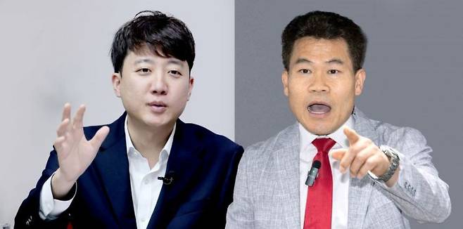 이준석 개혁신당 대표(왼쪽)와 한국사 강사 출신 유튜버 전한길씨. 아시아경제DB