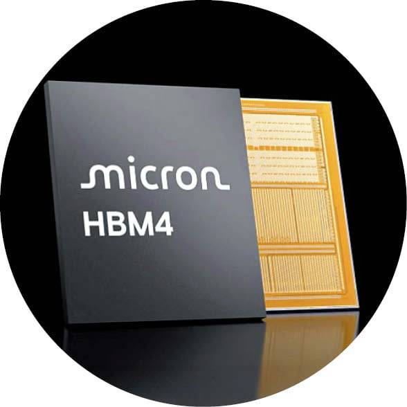 마이크론의 6세대 고대역폭 메모리(HBM4). /마이크론