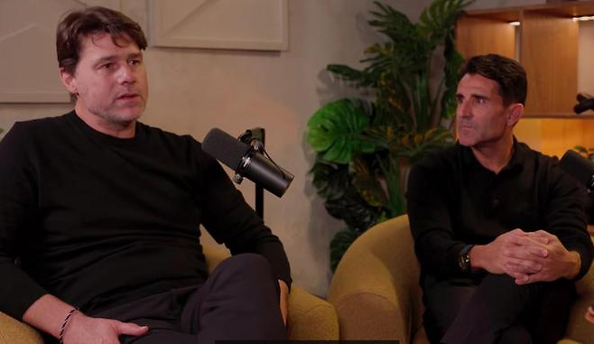 유튜브 채널 ‘하이 퍼퍼몬스’에 출연, 해리 케인 비화를 털어놓은 마우리시오 포체티노 미국 대표팀 감독. 유튜브 캡처