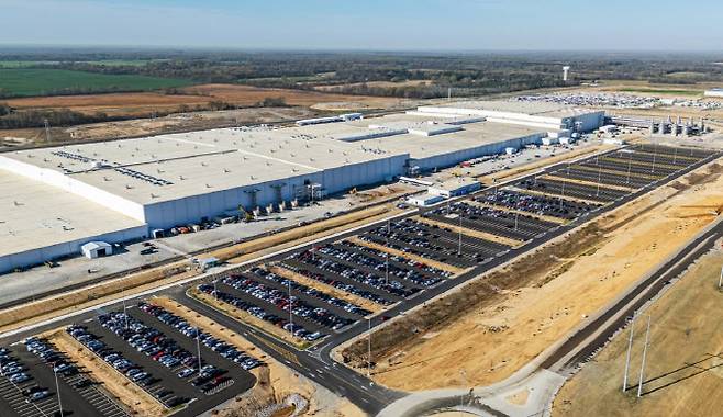 미국 테네시주 스탠튼에 있는 블루오벌SK 공장.(사진=SK온)