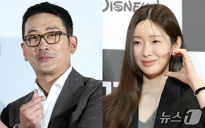 하정우(왼쪽)와 차정원  / 뉴스1 DB