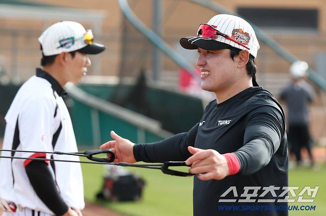 LG 트윈스 박동원이 애리조나 스프링캠프서 훈련을 하고 있다. 사진제공=LG 트윈스