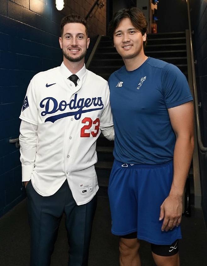 카일 터커(왼쪽)와 오타니 쇼헤이. 사진=스포츠키다