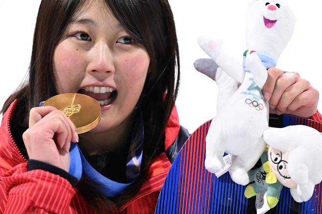 동계올림픽 스노보드 여자 빅 에어에서 금메달을 획득한 무라세 고코모. [AFP=연합뉴스]
