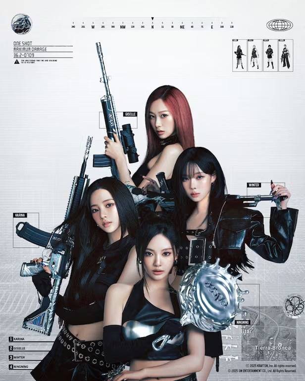 2025년 진행된 배틀그라운드와 에스파의 콜라보 - SM엔터테인먼트