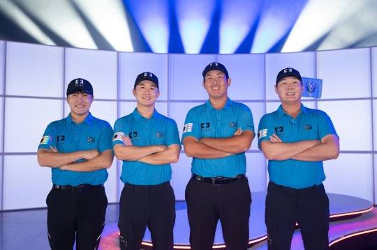 왼쪽부터 김민규, 송영한, 안병훈, 대니 리. 사진[연합뉴스]