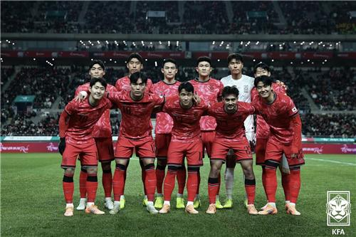 한국 남자 축구 대표팀. 사진[연합뉴스]