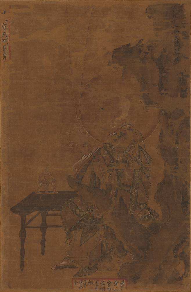 오백나한도 중 수대장존자(보물·고려 1235년), 국립중앙박물관 소장 <국립중앙박물관>