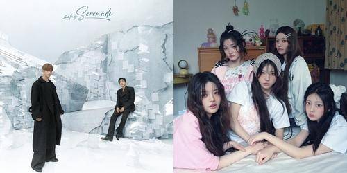 그룹 세븐틴의 멤버 도겸·승관(왼쪽),과 그룹 아일릿. 사진 제공=플레디스 엔터테인먼트·빌리프랩