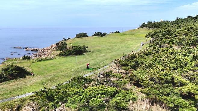 중국 웨이하이 유공도 파크골프장. 사진제공|모두투어