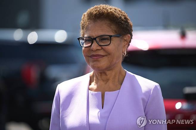 캐런 배스 LA 시장 [EPA=연합뉴스. 재판매 및 DB 금지]