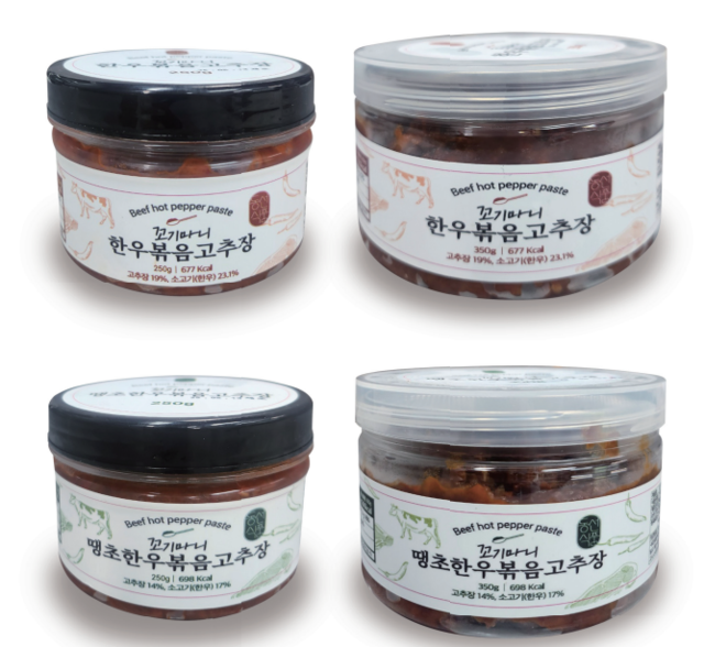 동선식품이 새로 개발한 고추장 등 제품들.