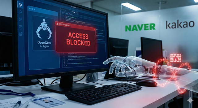 국내 정보기술(IT) 업계가 업무를 자동으로 처리하는 외부 자동화 AI의 보안 문제점을 인식하고 회사 내부에서의 사용을 잇달아 금지하고 있다. /제미나이 생성 이미지
