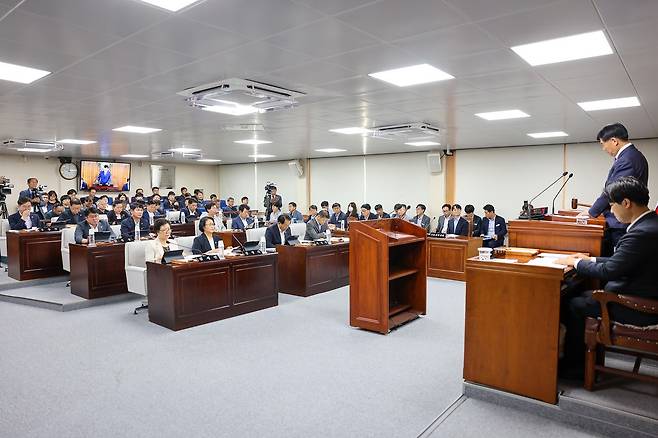 경북 영주시의회 지난해 본회의 모습. 사진 영주시의회