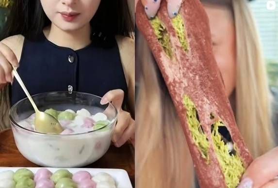 Z세대는 다양한 식감에 호기심이 강하다. 사진은 꿀떡 시리얼(왼쪽), 두쫀쿠 [SNS 캡처]